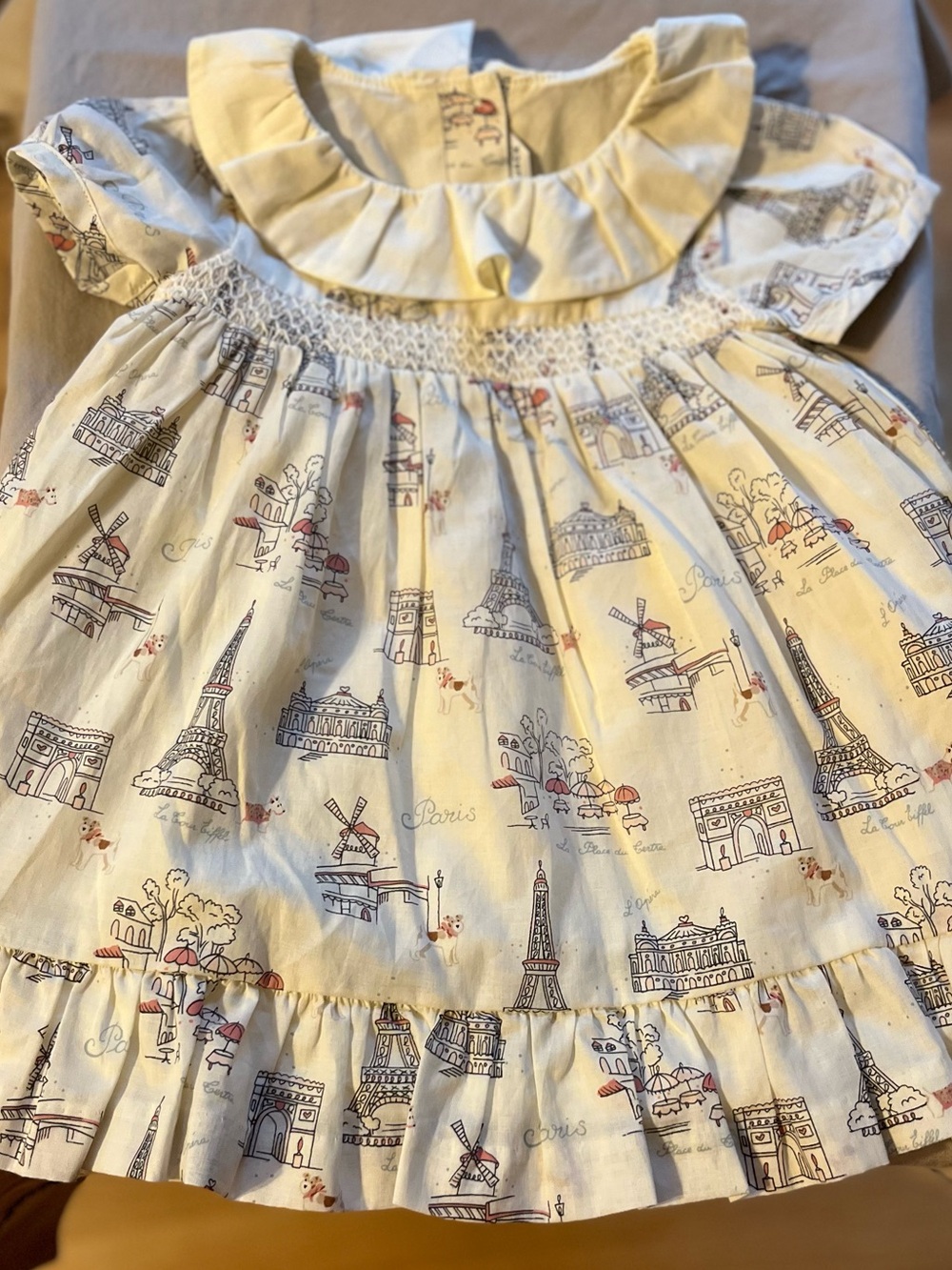 Janie & Jack 6-12 mos Paris theme dress